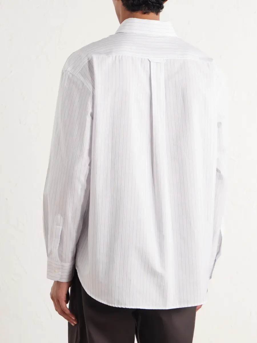 De Bonne Facture Architect Striped Cotton-Poplin Shirt - Men | Thumbnail 4