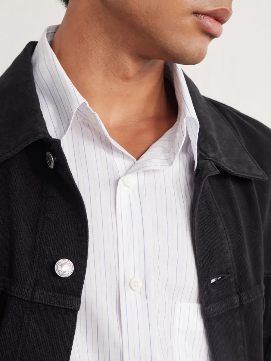 De Bonne Facture Architect Striped Cotton-Poplin Shirt - Men | Thumbnail 5
