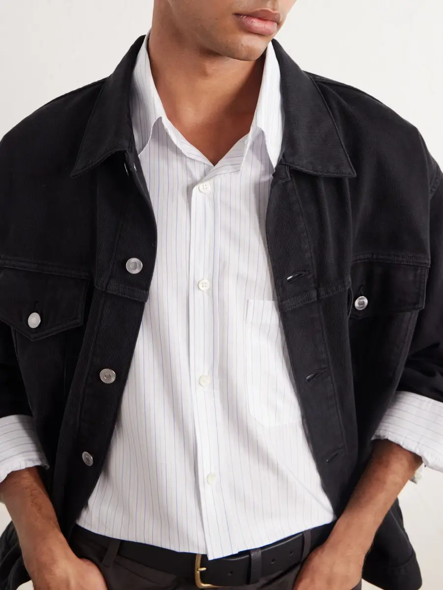 De Bonne Facture Architect Striped Cotton-Poplin Shirt - Men | Thumbnail 6