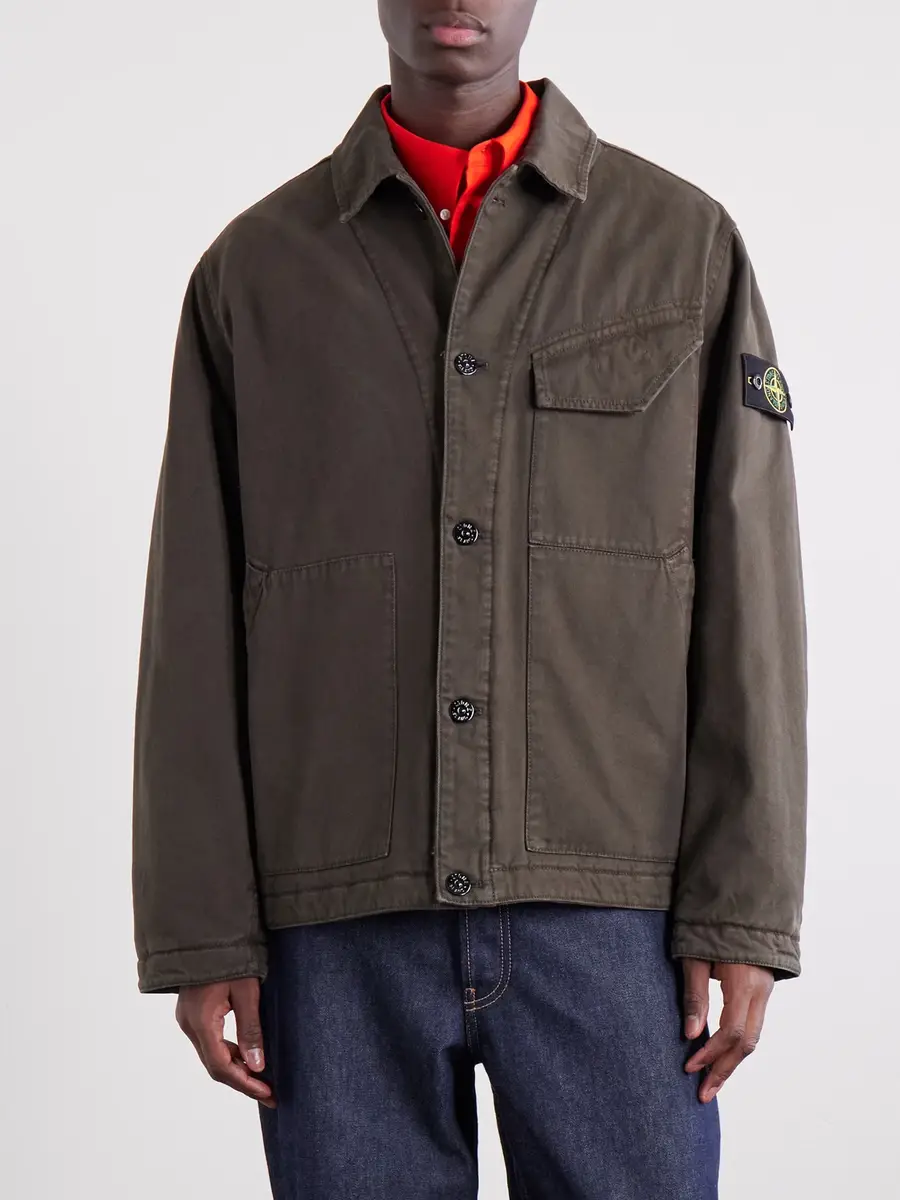 Stone Island Garment-Dyed Panama Cotton-Canvas Jacket - Men | Thumbnail 3 Stone Island Garment-Dyed Panama Cotton-Canvas Jacket - Men | Thumbnail 3