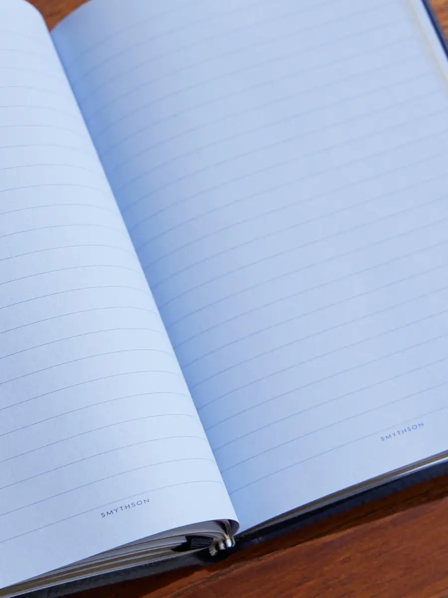 Smythson Chelsea Cross-Grain Leather Notebook - Men | Thumbnail 3 Smythson Chelsea Cross-Grain Leather Notebook - Men | Thumbnail 3