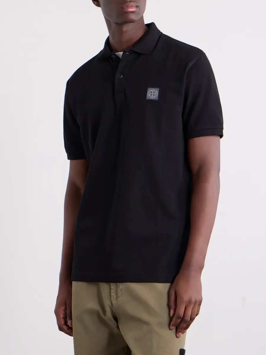 Stone Island Logo-Appliquéd Organic Cotton-Piqué Polo Shirt - Men | Thumbnail 3 Stone Island Logo-Appliquéd Organic Cotton-Piqué Polo Shirt - Men | Thumbnail 3