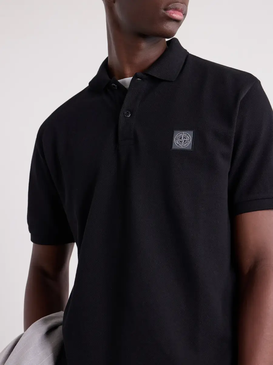 Stone Island Logo-Appliquéd Organic Cotton-Piqué Polo Shirt - Men | Thumbnail 5 Stone Island Logo-Appliquéd Organic Cotton-Piqué Polo Shirt - Men | Thumbnail 5