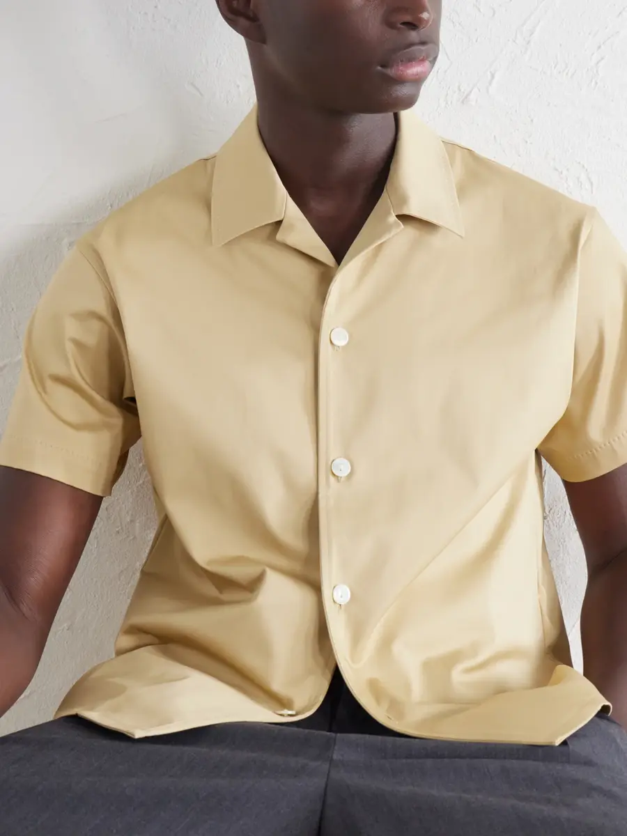 Second/Layer Avenue Camp-Collar Stretch-Cotton Poplin Shirt - Men | Thumbnail 5 Second/Layer Avenue Camp-Collar Stretch-Cotton Poplin Shirt - Men | Thumbnail 5