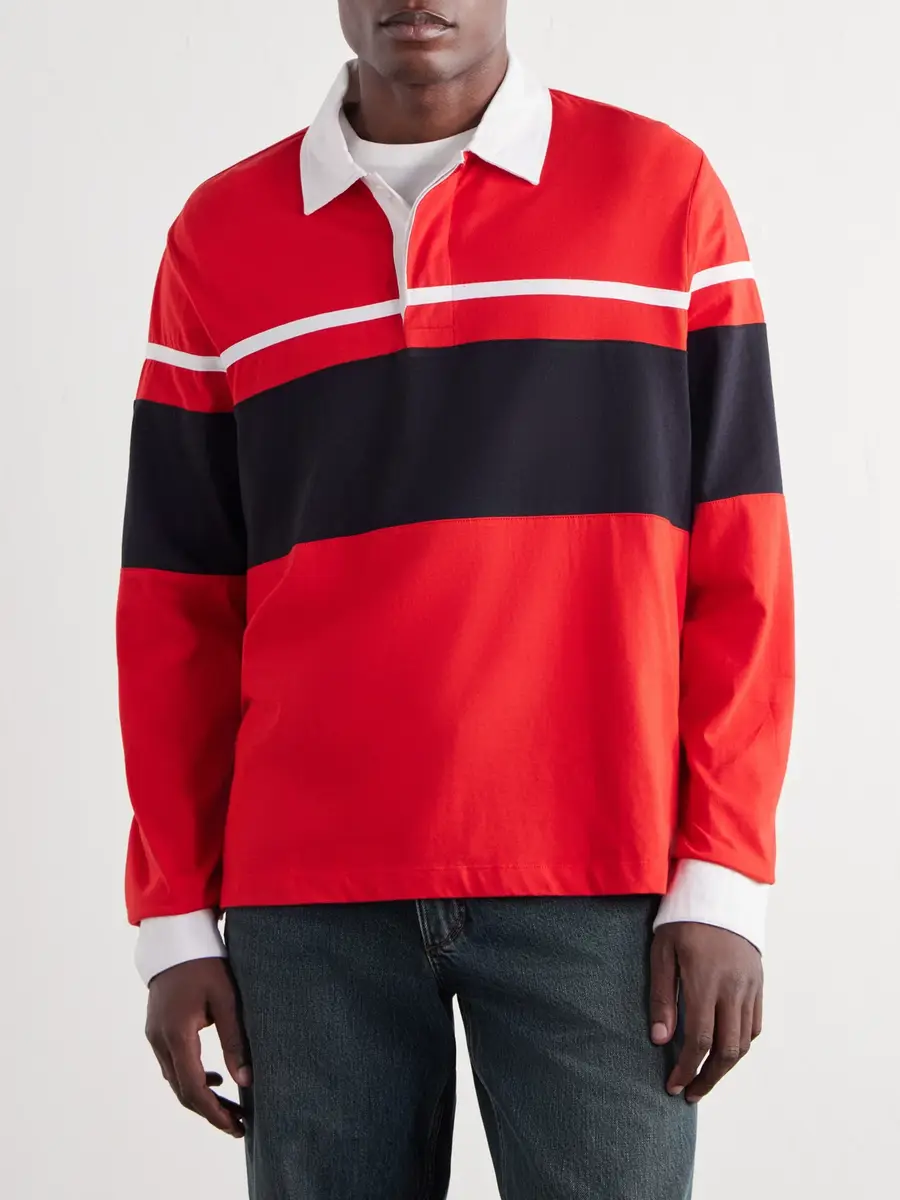 rag & bone Striped Cotton-Jersey Polo Shirt - Men | Thumbnail 3
