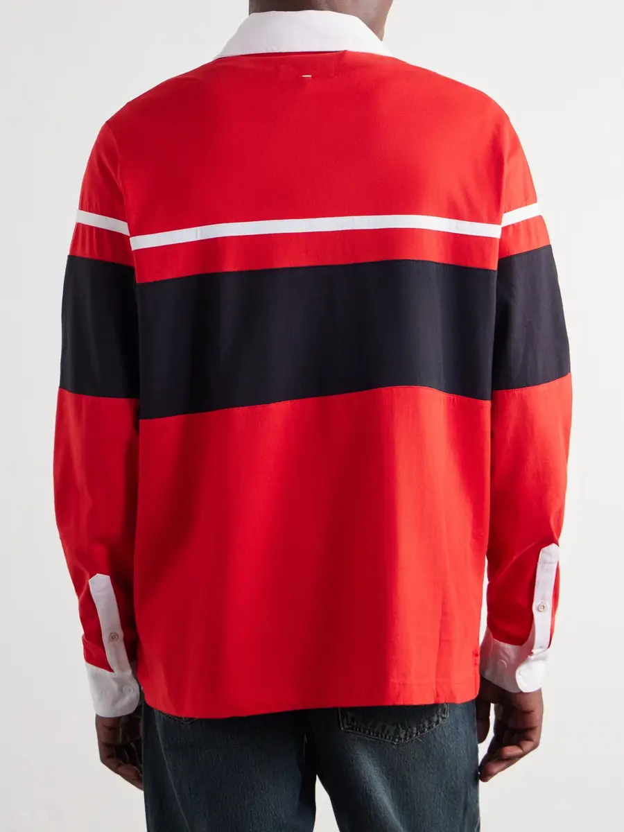 rag & bone Striped Cotton-Jersey Polo Shirt - Men | Thumbnail 4