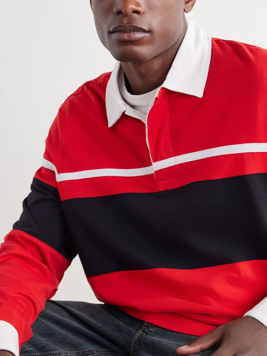 rag & bone Striped Cotton-Jersey Polo Shirt - Men | Thumbnail 5