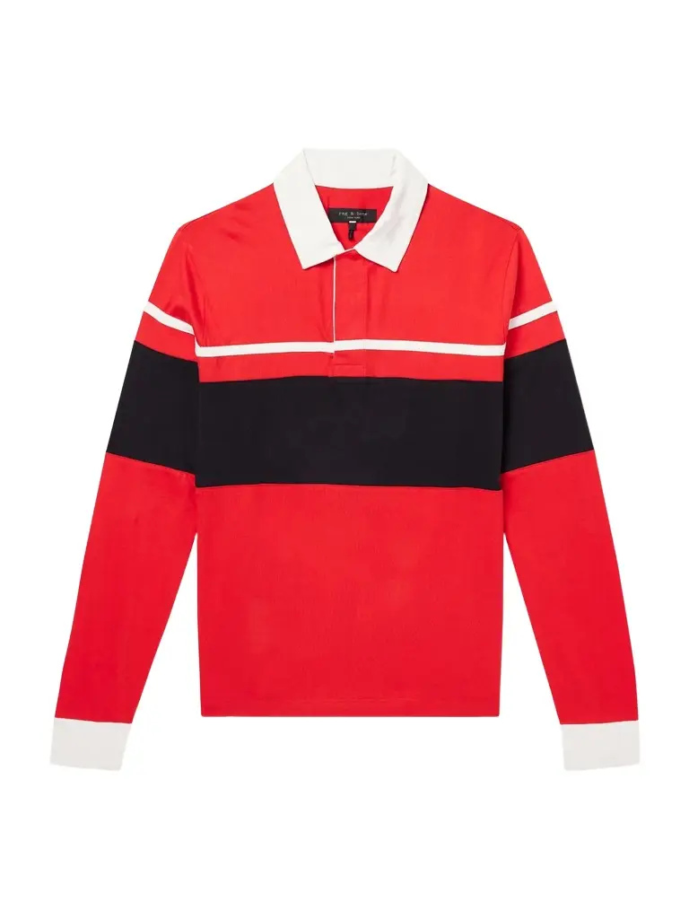 rag & bone Striped Cotton-Jersey Polo Shirt - Men