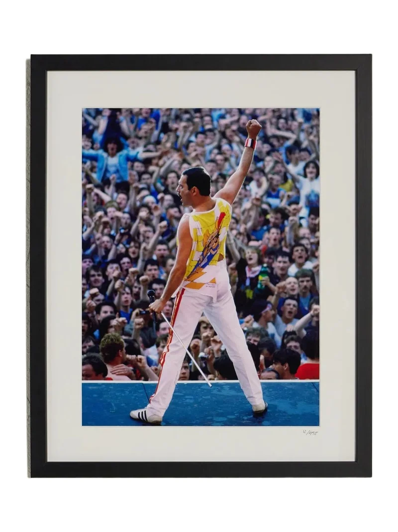 Sonic Editions Framed 1986 Freddie Mercury at Slane Castle Print, 40"x 50" - Men