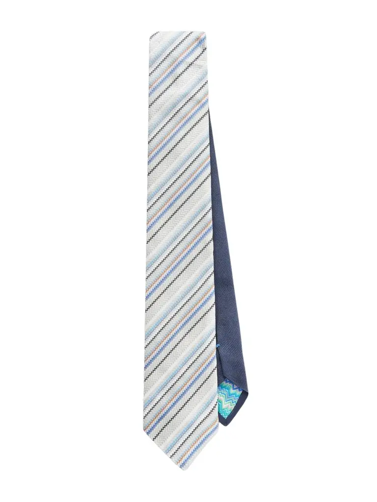 7cm Striped Silk Tie - Men 7cm Striped Silk Tie - Men