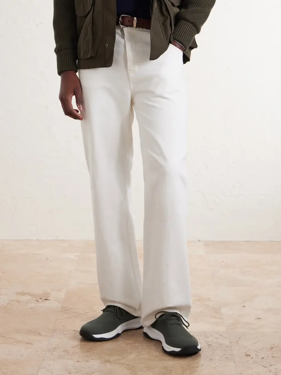 Berluti Shadow Logo-Embroidered Leather-Trimmed Stretch-Knit Sneakers - Men | Thumbnail 2 Berluti Shadow Logo-Embroidered Leather-Trimmed Stretch-Knit Sneakers - Men | Thumbnail 2