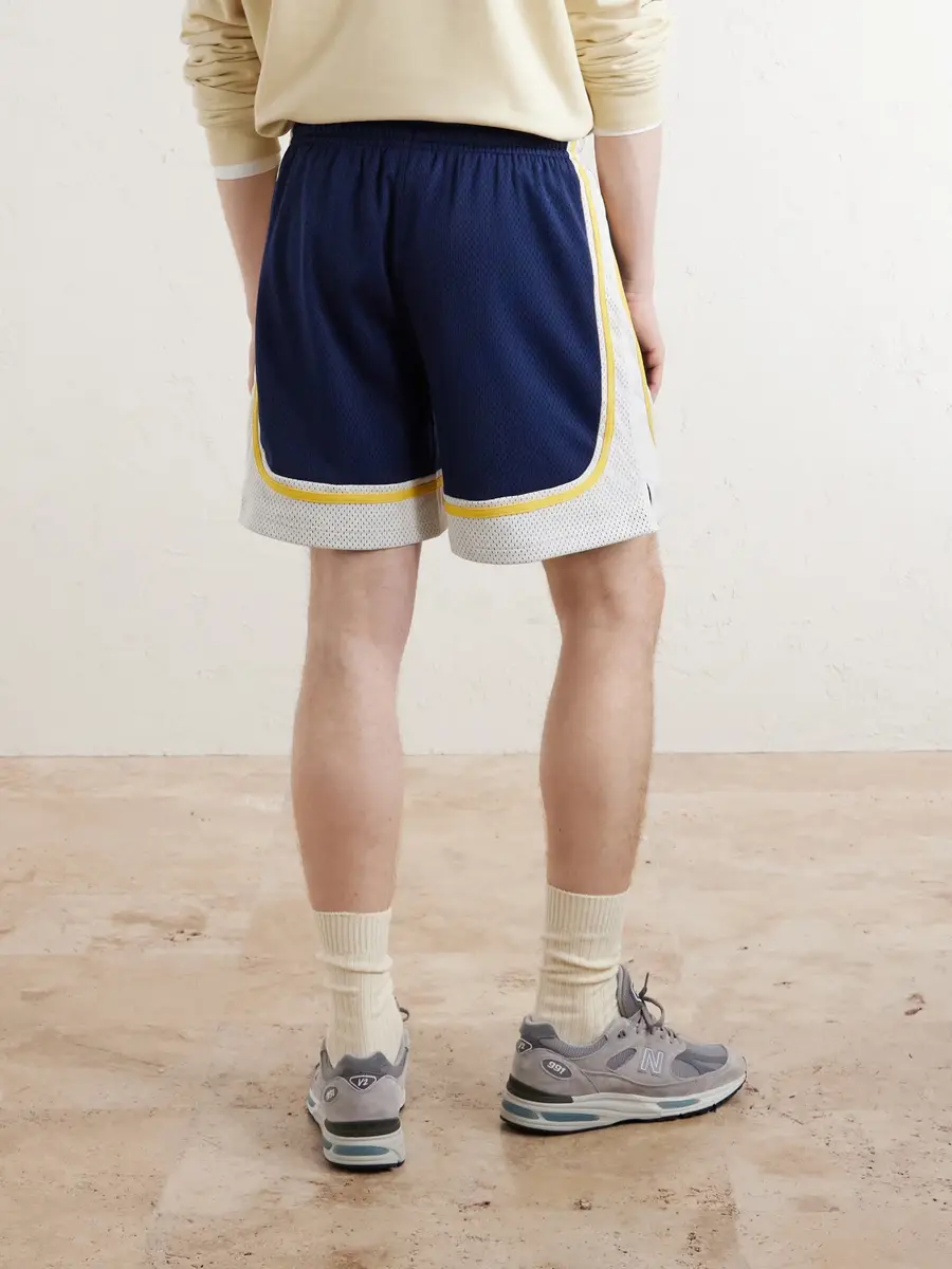 Aimé Leon Dore Novelty Straight-Leg Logo-Embroidered Mesh Drawstring Shorts - Men | Thumbnail 3