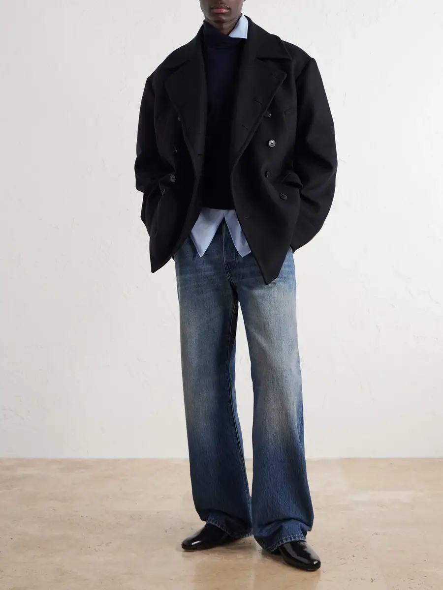 Dries Van Noten Double-Breasted Wool-Blend Coat - Men | Thumbnail 2 Dries Van Noten Double-Breasted Wool-Blend Coat - Men | Thumbnail 2