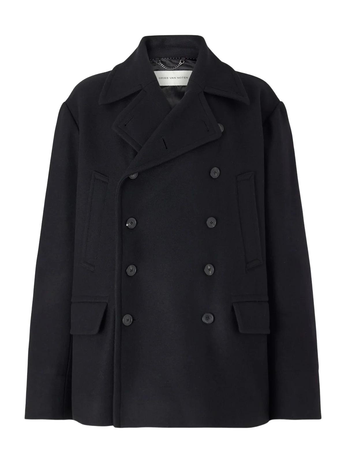 Double-Breasted Wool-Blend Coat - Men Double-Breasted Wool-Blend Coat - Men