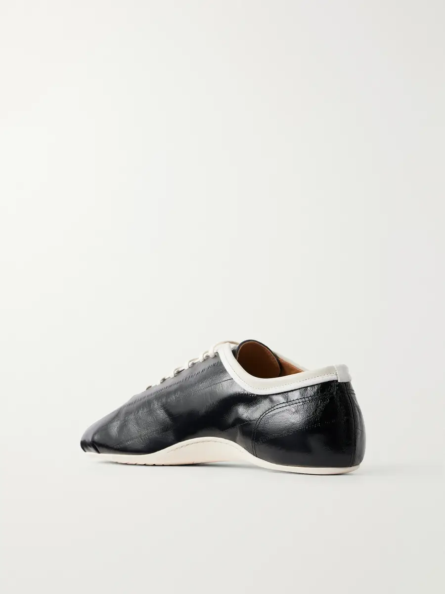 Dries Van Noten Glossed Leather Sneakers - Men | Thumbnail 4 Dries Van Noten Glossed Leather Sneakers - Men | Thumbnail 4