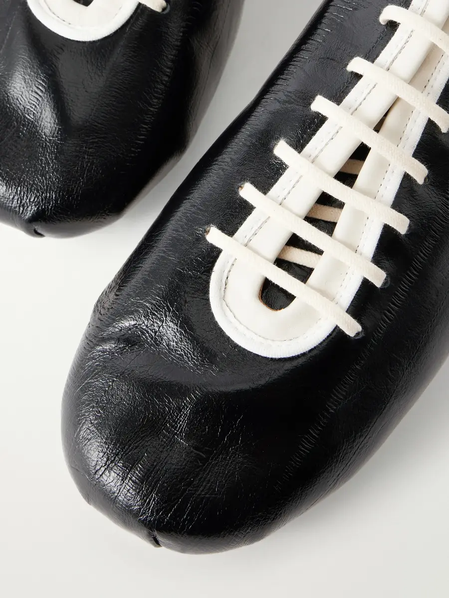 Dries Van Noten Glossed Leather Sneakers - Men | Thumbnail 5 Dries Van Noten Glossed Leather Sneakers - Men | Thumbnail 5