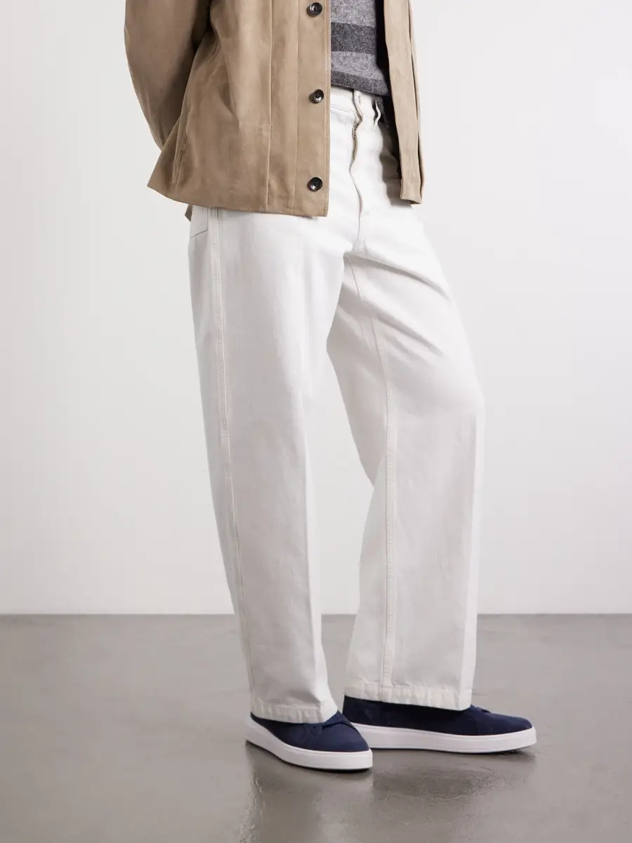 J.M. Weston On Time Leather-Trimmed Suede Sneakers - Men | Thumbnail 2 J.M. Weston On Time Leather-Trimmed Suede Sneakers - Men | Thumbnail 2