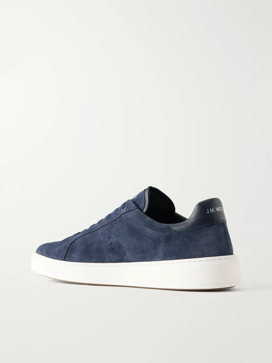 J.M. Weston On Time Leather-Trimmed Suede Sneakers - Men | Thumbnail 4 J.M. Weston On Time Leather-Trimmed Suede Sneakers - Men | Thumbnail 4