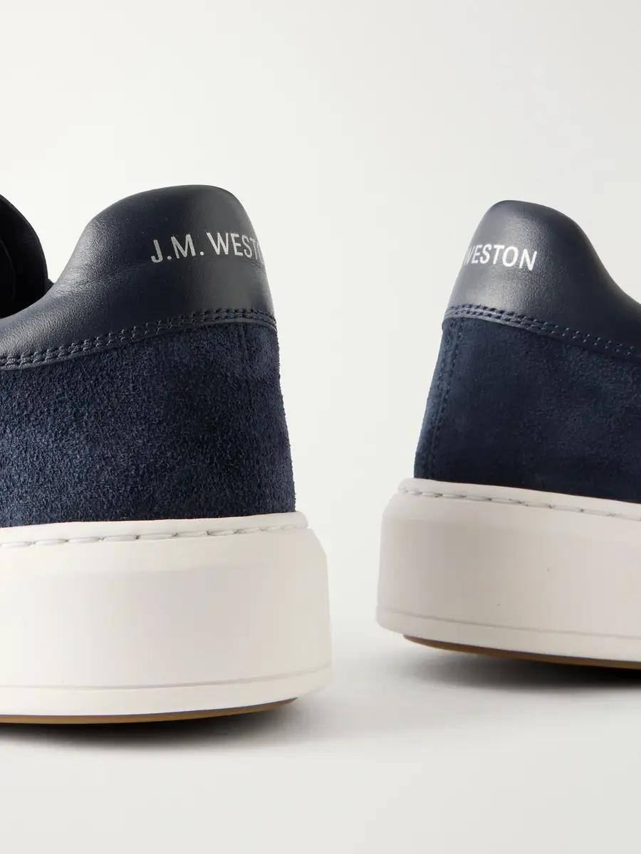 J.M. Weston On Time Leather-Trimmed Suede Sneakers - Men | Thumbnail 5 J.M. Weston On Time Leather-Trimmed Suede Sneakers - Men | Thumbnail 5