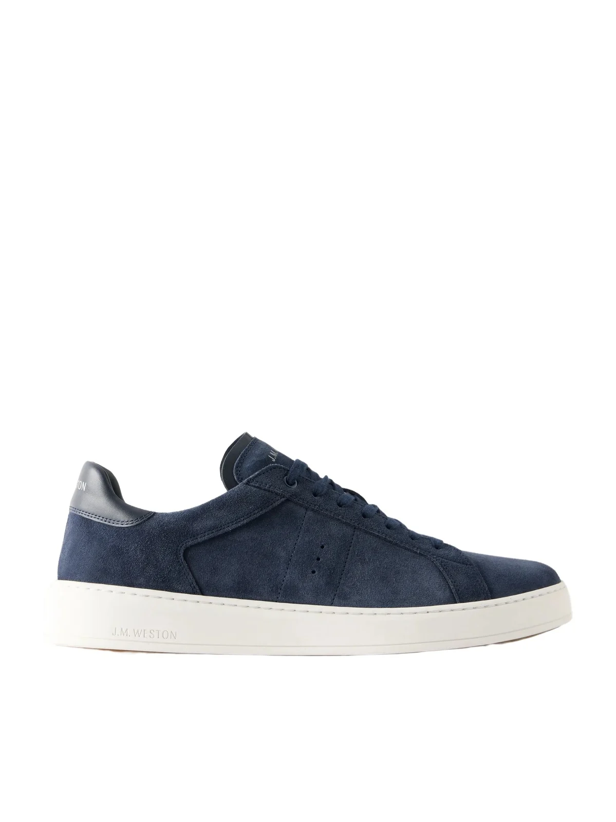 On Time Leather-Trimmed Suede Sneakers - Men On Time Leather-Trimmed Suede Sneakers - Men