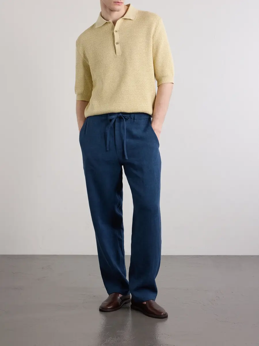 De Bonne Facture Lounge Straight-Leg Linen and Wool-Blend Suit Trousers - Men | Thumbnail 2 De Bonne Facture Lounge Straight-Leg Linen and Wool-Blend Suit Trousers - Men | Thumbnail 2