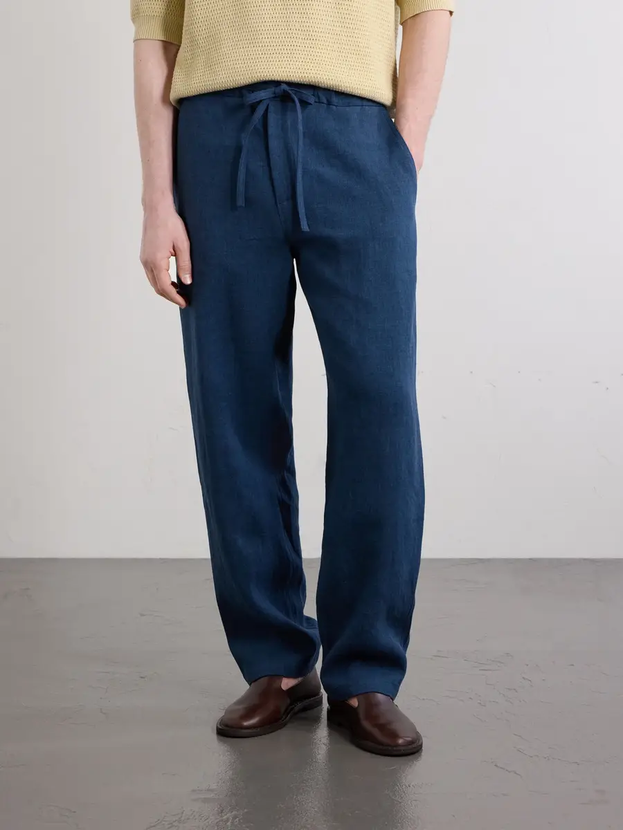 De Bonne Facture Lounge Straight-Leg Linen and Wool-Blend Suit Trousers - Men | Thumbnail 3 De Bonne Facture Lounge Straight-Leg Linen and Wool-Blend Suit Trousers - Men | Thumbnail 3