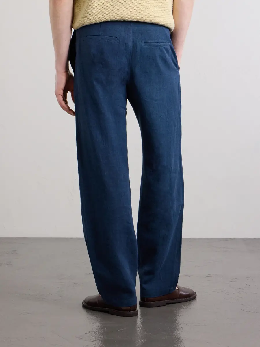 De Bonne Facture Lounge Straight-Leg Linen and Wool-Blend Suit Trousers - Men | Thumbnail 4 De Bonne Facture Lounge Straight-Leg Linen and Wool-Blend Suit Trousers - Men | Thumbnail 4