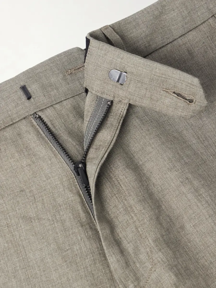 rag & bone Evan Straight-Leg Pleated Linen Trousers - Men | Thumbnail 6