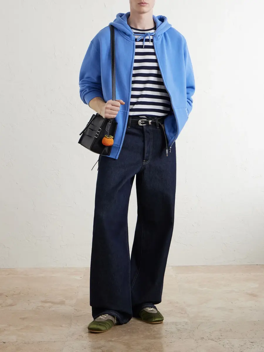 JW Anderson Cotton-Jersey Zip-Up Hoodie - Men | Thumbnail 2