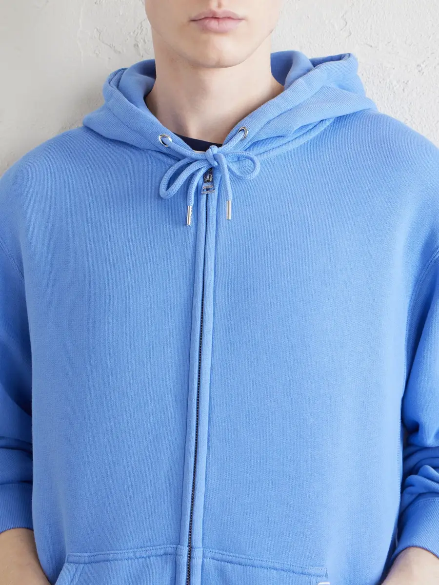 JW Anderson Cotton-Jersey Zip-Up Hoodie - Men | Thumbnail 5