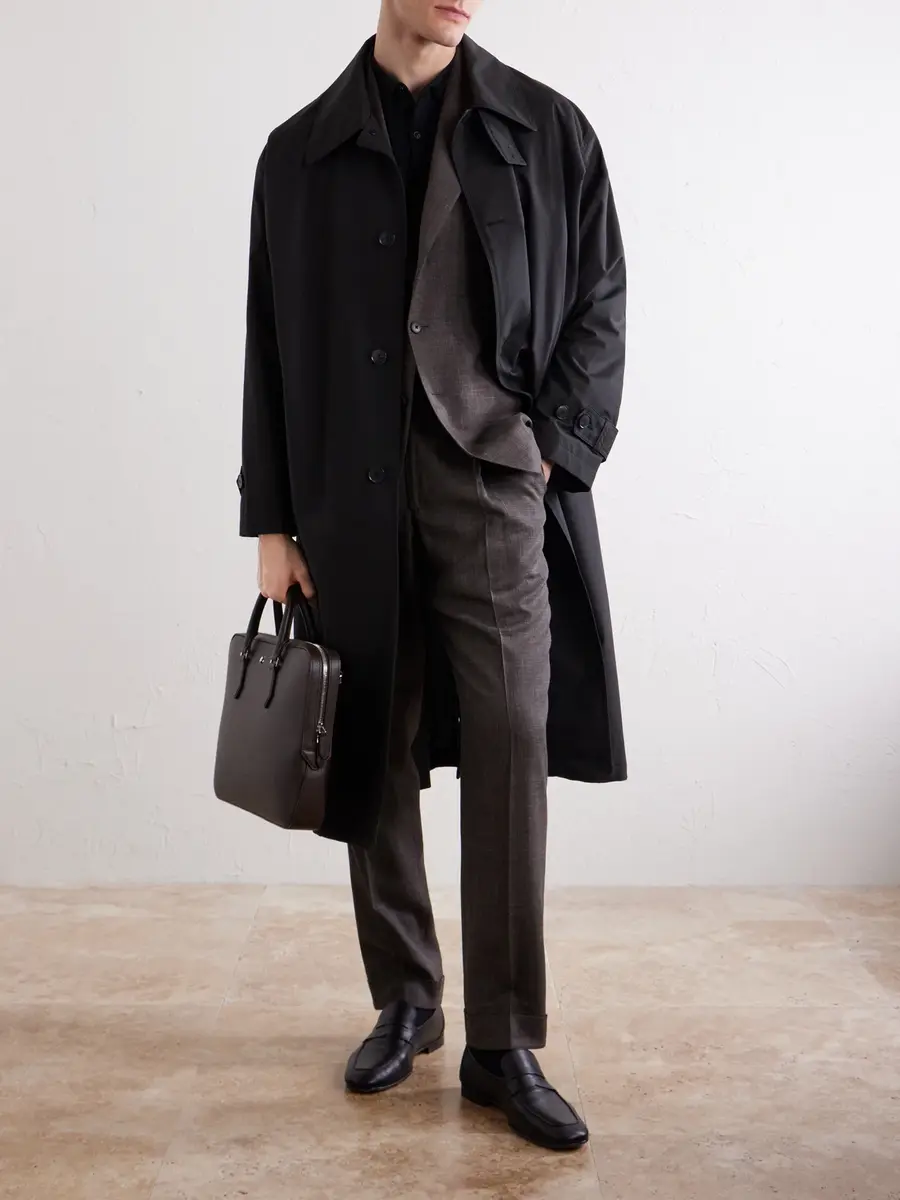 Montblanc Logo-Appliquéd Textured-Leather Briefcase - Men | Thumbnail 2 Montblanc Logo-Appliquéd Textured-Leather Briefcase - Men | Thumbnail 2