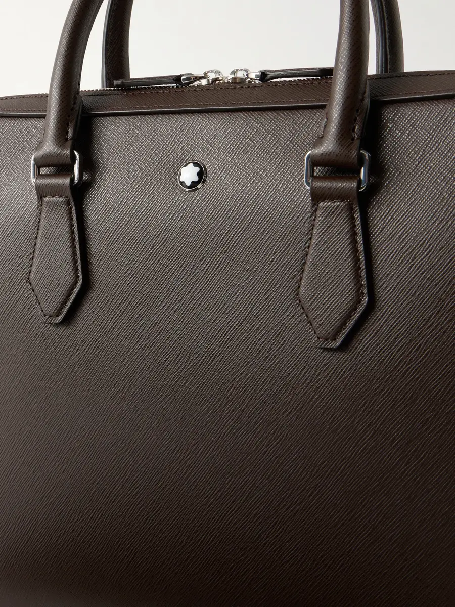 Montblanc Logo-Appliquéd Textured-Leather Briefcase - Men | Thumbnail 5 Montblanc Logo-Appliquéd Textured-Leather Briefcase - Men | Thumbnail 5