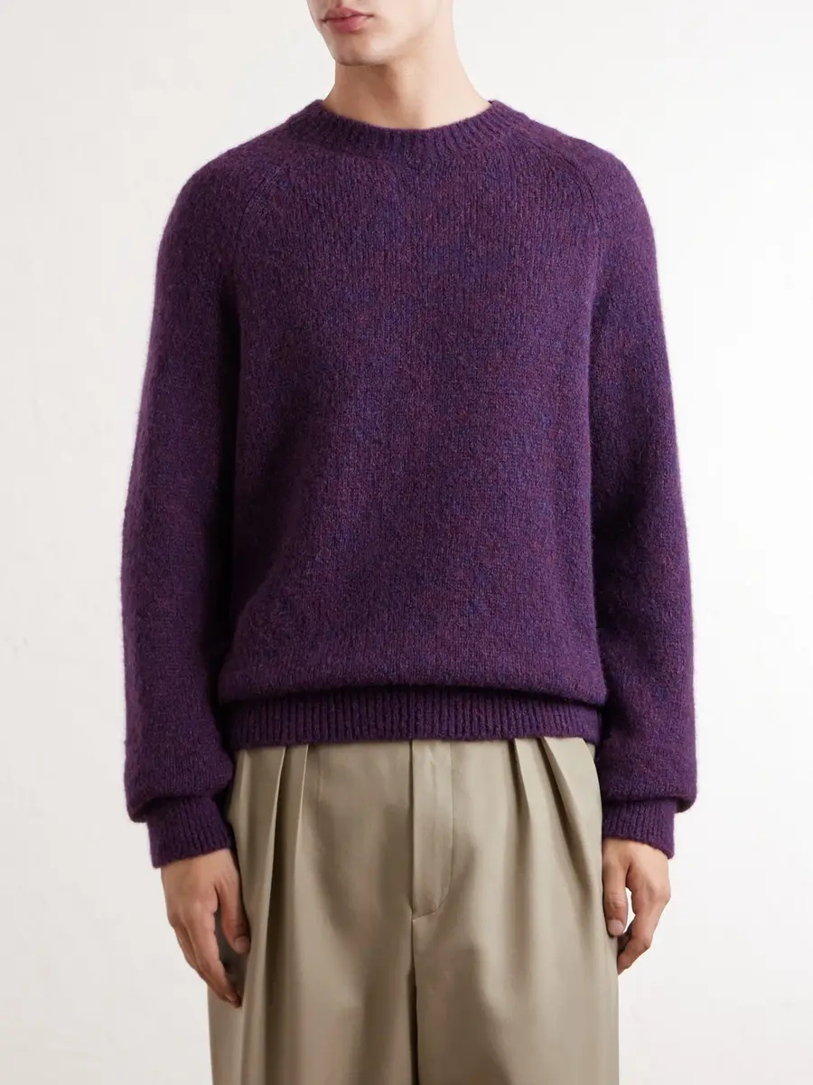 Dries Van Noten Brushed Alpaca-Blend Sweater - Men | Thumbnail 3