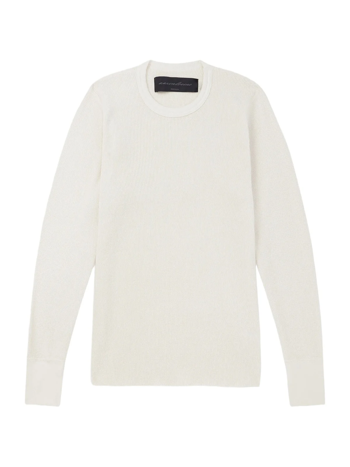 Aaron Levine Waffle-Knit Cotton Sweater - Men