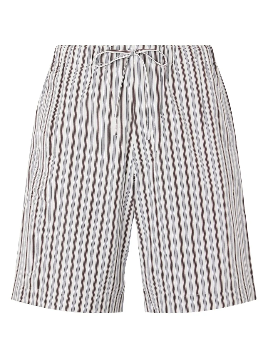 Piperi Straight-Leg Striped Cotton Shorts - Men Piperi Straight-Leg Striped Cotton Shorts - Men