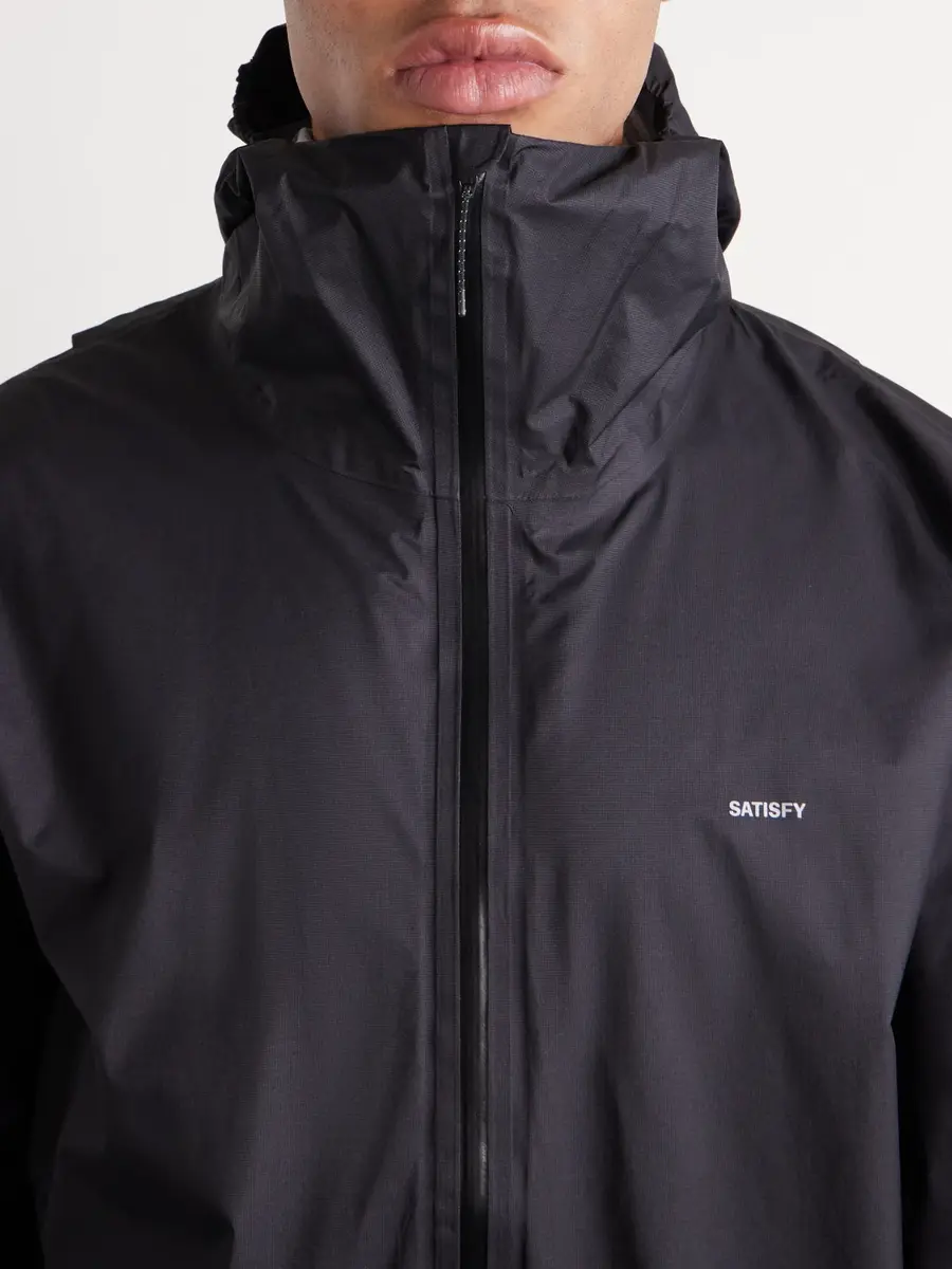 Satisfy Rain Fly Hooded Logo-Printed PERTEX® Shield Air Jacket - Men | Thumbnail 3 Satisfy Rain Fly Hooded Logo-Printed PERTEX® Shield Air Jacket - Men | Thumbnail 3