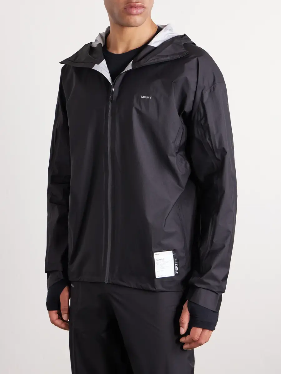Satisfy Rain Fly Hooded Logo-Printed PERTEX® Shield Air Jacket - Men | Thumbnail 4 Satisfy Rain Fly Hooded Logo-Printed PERTEX® Shield Air Jacket - Men | Thumbnail 4