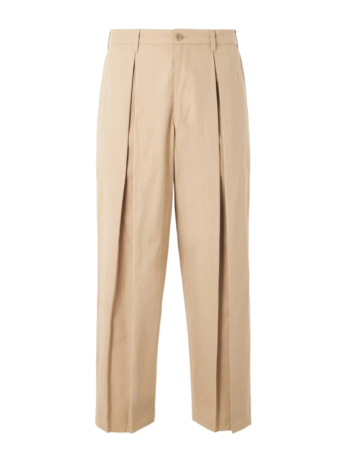 Ekusy Wide-Leg Cropped Pleated Cotton Trousers - Men Ekusy Wide-Leg Cropped Pleated Cotton Trousers - Men