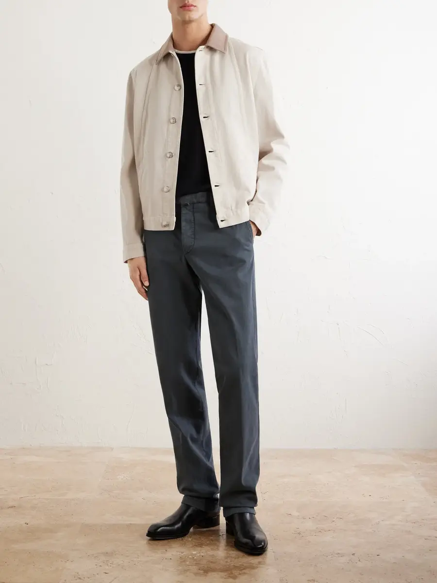 Kiton Straight-Leg Lyocell-Blend Trousers - Men | Thumbnail 2