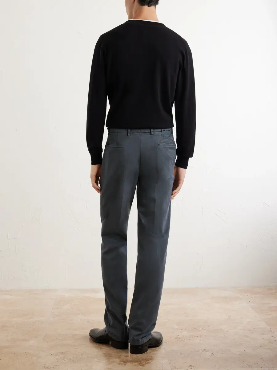 Kiton Straight-Leg Lyocell-Blend Trousers - Men | Thumbnail 4