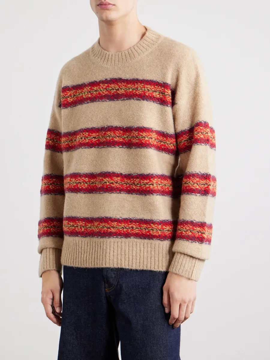Dries Van Noten Master Striped Alpaca-Blend Sweater - Men | Thumbnail 3 Dries Van Noten Master Striped Alpaca-Blend Sweater - Men | Thumbnail 3