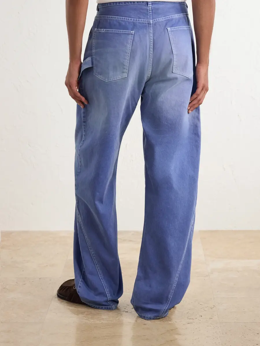 JW Anderson Embroidered Wide-Leg Jeans - Men | Thumbnail 4