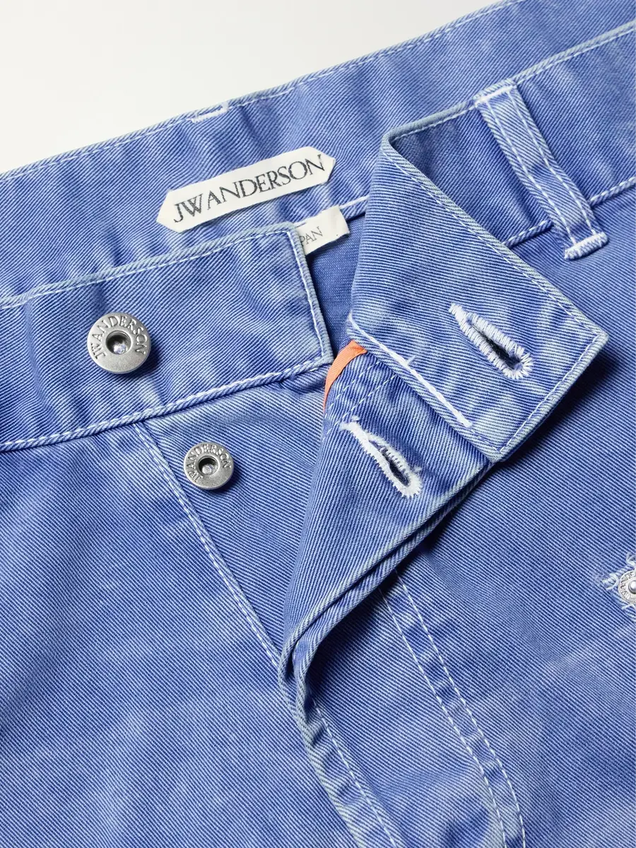 JW Anderson Embroidered Wide-Leg Jeans - Men | Thumbnail 6