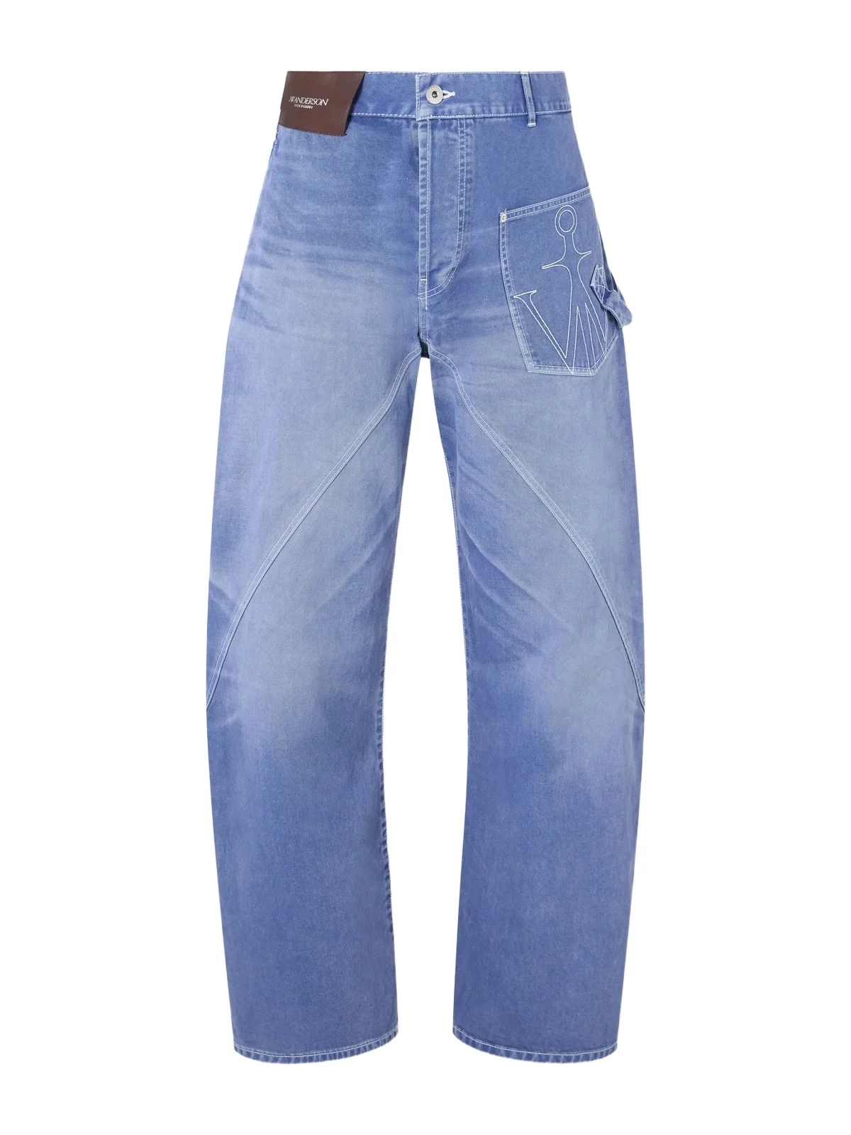 Embroidered Wide-Leg Jeans - Men