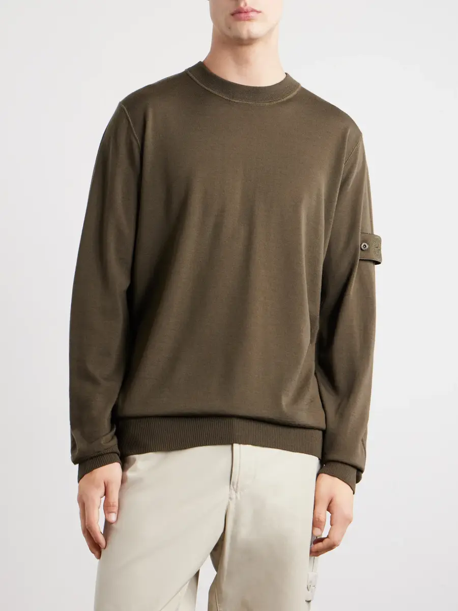 Stone Island STONE ISLAND GHOST Knitted Light Pure RWS Wool Sweater - Men | Thumbnail 3 Stone Island STONE ISLAND GHOST Knitted Light Pure RWS Wool Sweater - Men | Thumbnail 3