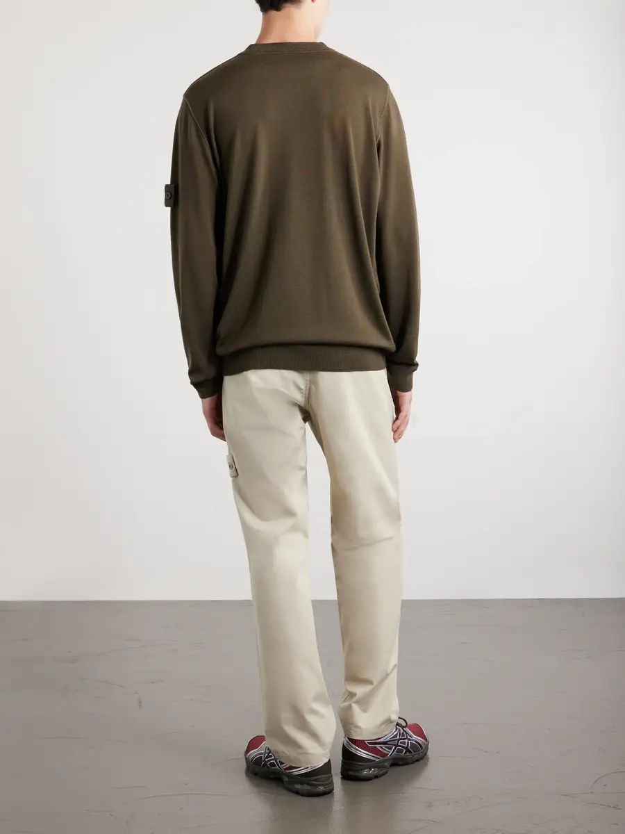 Stone Island STONE ISLAND GHOST Knitted Light Pure RWS Wool Sweater - Men | Thumbnail 4 Stone Island STONE ISLAND GHOST Knitted Light Pure RWS Wool Sweater - Men | Thumbnail 4