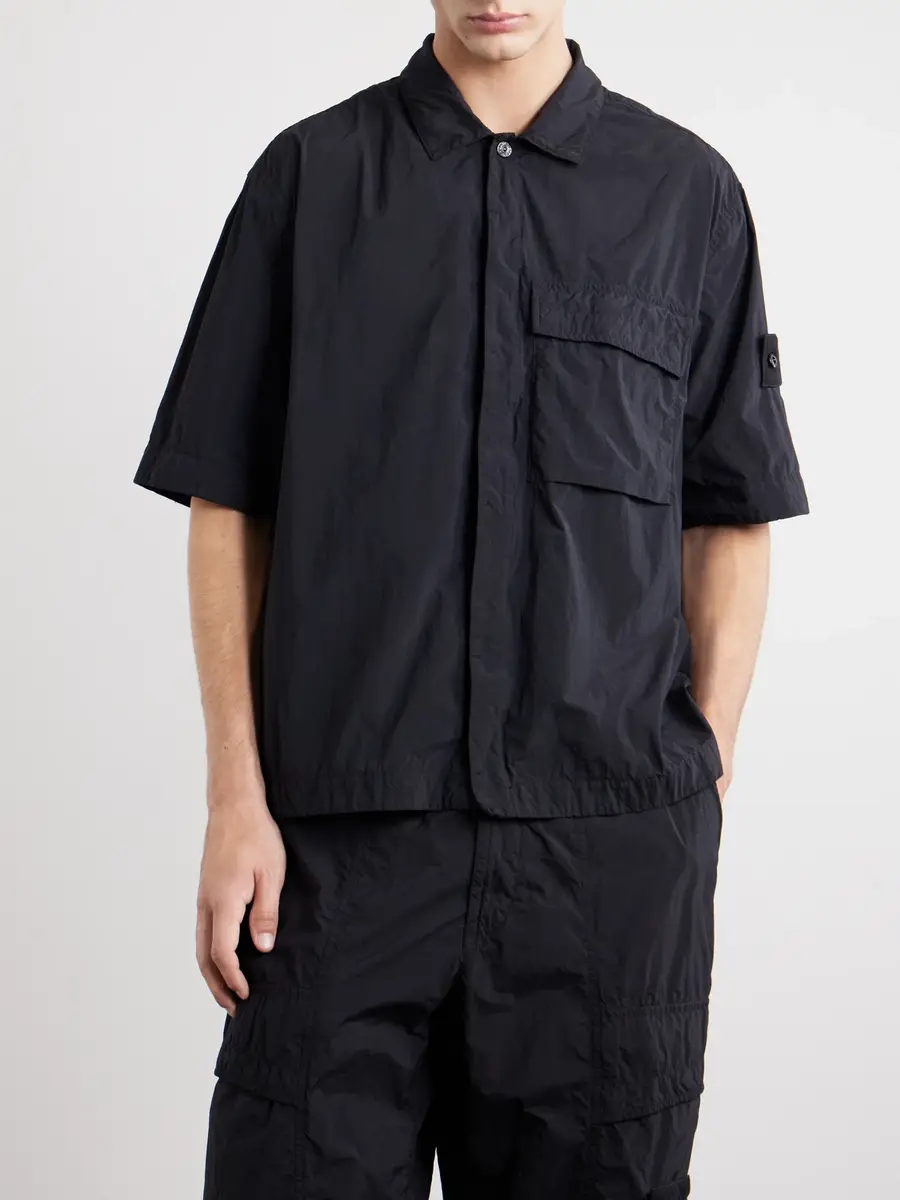 Stone Island STONE ISLAND GHOST Brushed Nylon Smergliato Shirt - Men | Thumbnail 3