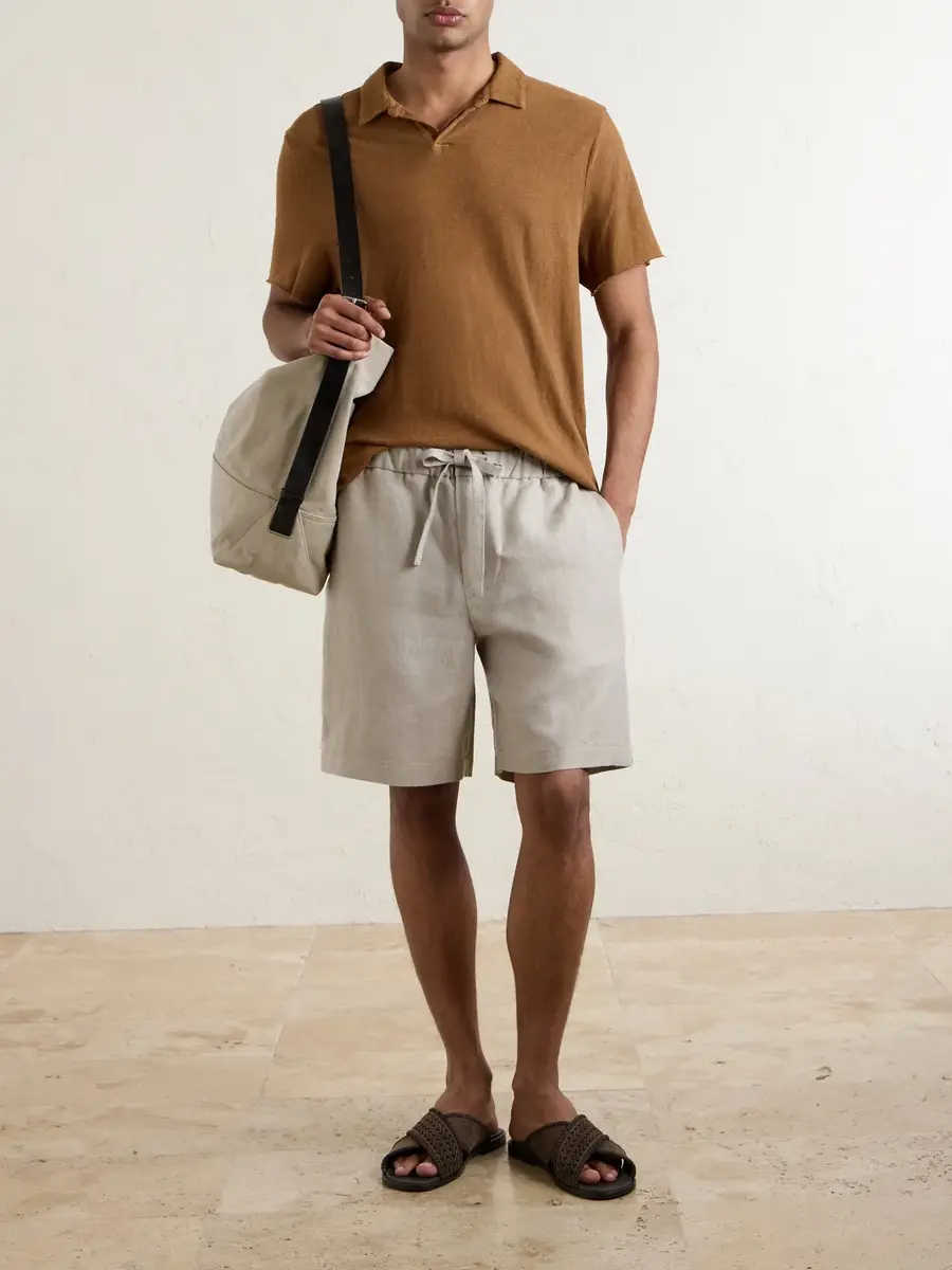 De Bonne Facture Traveler Straight-Leg Linen Shorts - Men | Thumbnail 2