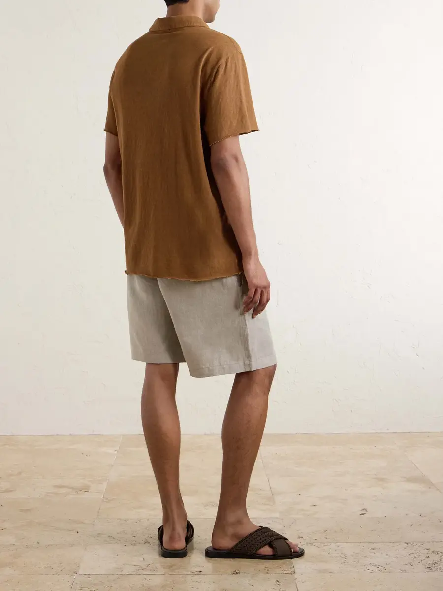 De Bonne Facture Traveler Straight-Leg Linen Shorts - Men | Thumbnail 4