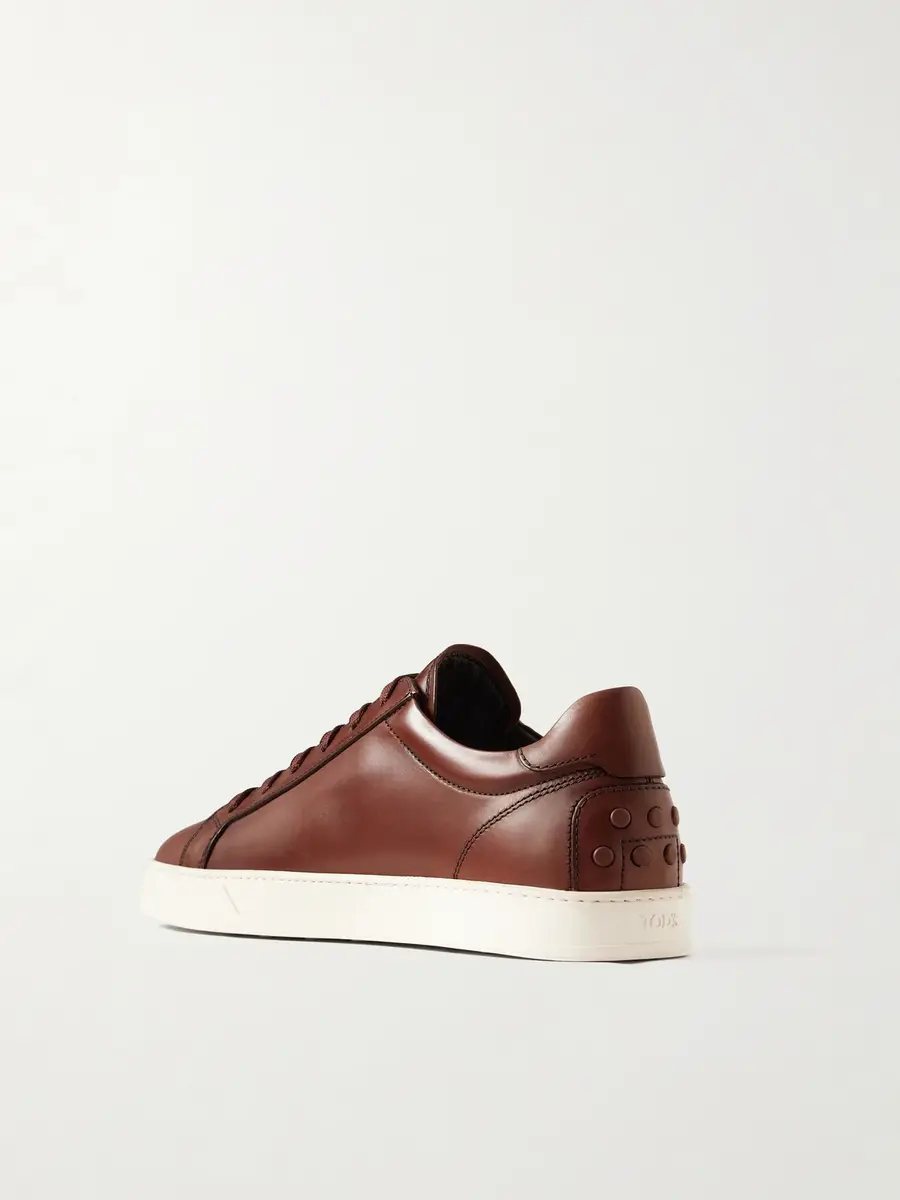 Tod's Cassetta Rubber-Trimmed Glossed-Leather Sneakers - Men | Thumbnail 4 Tod's Cassetta Rubber-Trimmed Glossed-Leather Sneakers - Men | Thumbnail 4